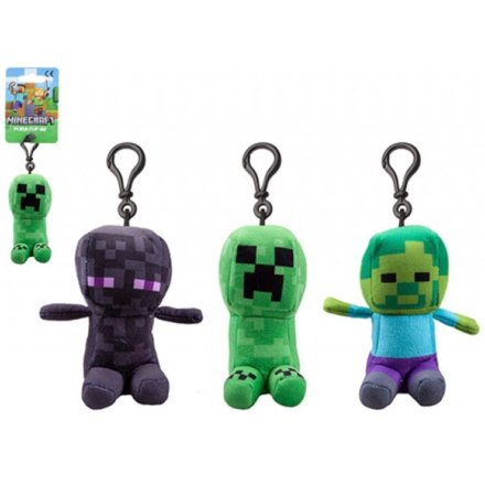 3/A Minecraft Plush Clip On Character, 13cm 