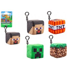 Clip on and cuddle up with the cutest addition to your Minecraft collection - the Minecraft Plush Cube Clip Ons!