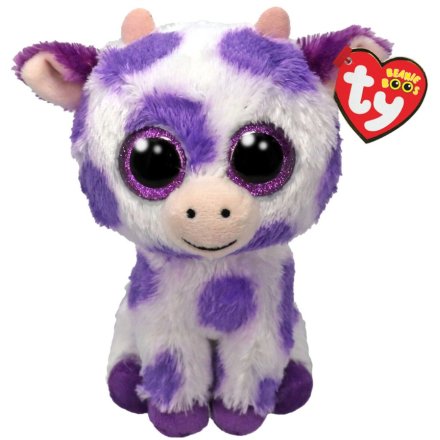 Ethel Cow Beanie Boo, 17cm