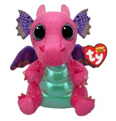 Part of TY's Beanie Boo collection, meet Spitfire the pink dragon