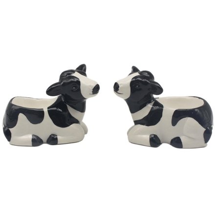 Pair of 2 Cow-Shaped Egg Cups