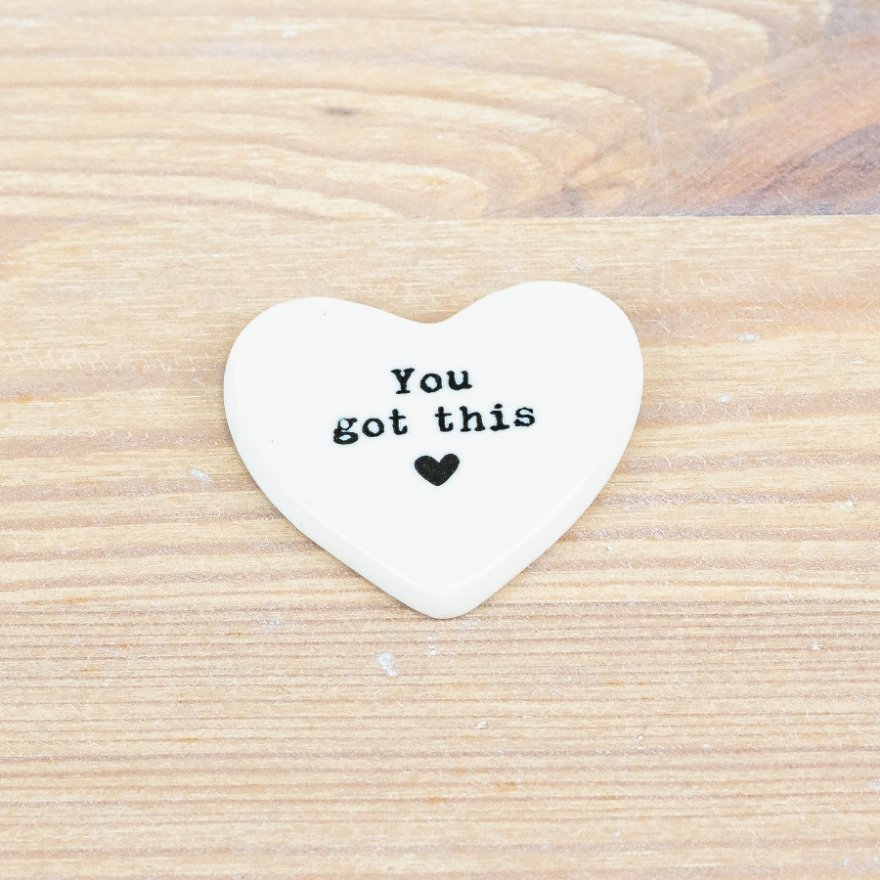 Ceramic Heart - You Got This, 4cm