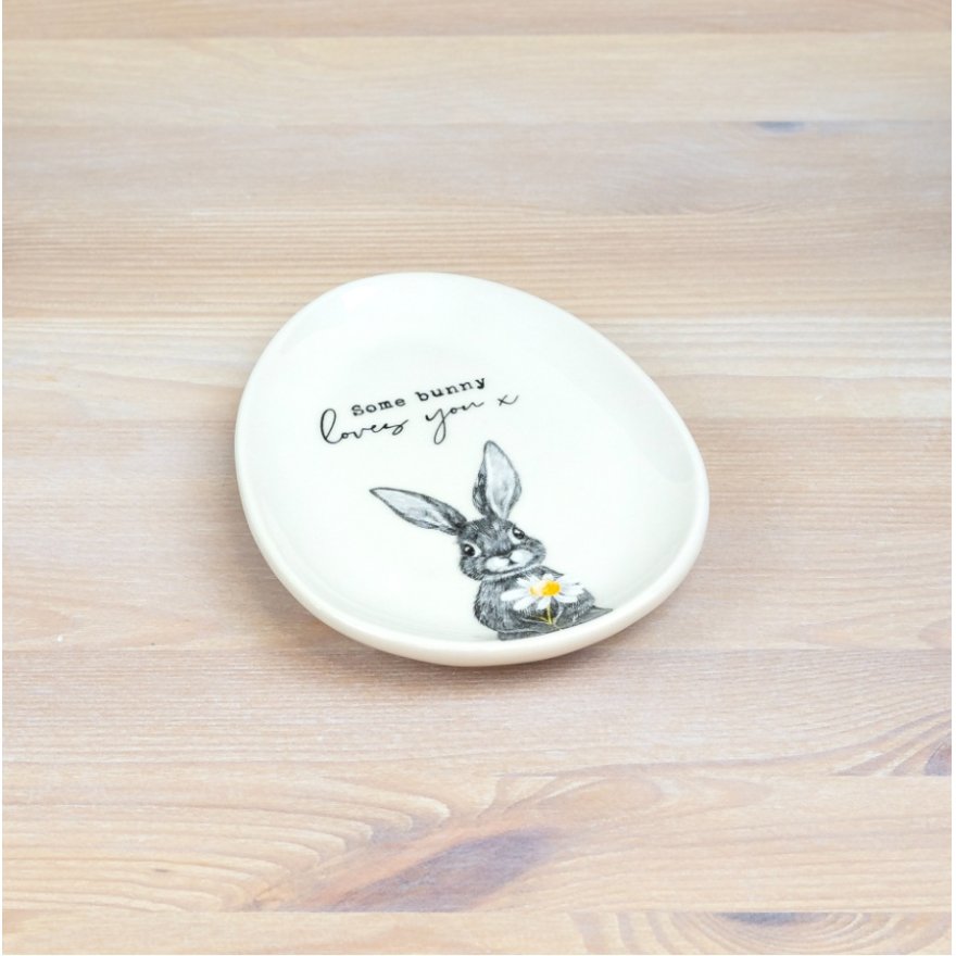 Bunny Egg Shaped plate, 15.3cm 