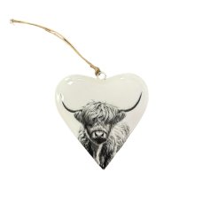 Impart a fanciful flair to your interior design with our delightful cow-shaped hanging heart.