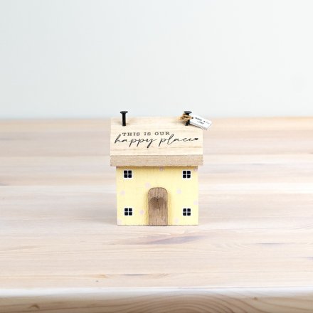 Yellow Happy Place House, 8.5cm 