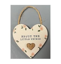 A delightful heart hanger adorned with jute twine