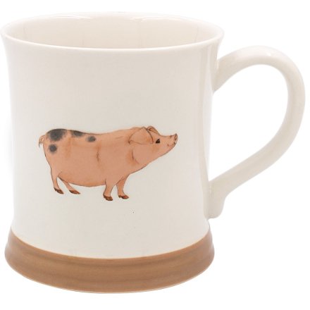 Embossed Pig Mug, 13cm 