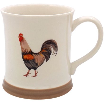 Cockerel Mug Embossed, 13cm 