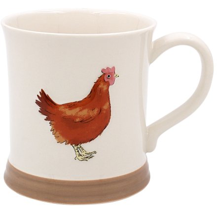 Embossed Hen Mug, 13cm 