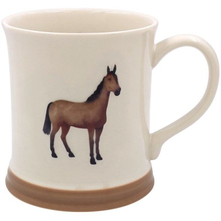 Horse Mug Embossed, 13cm 