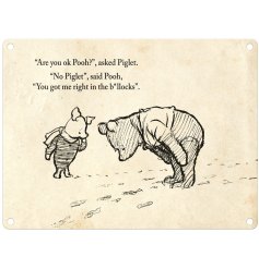 Add a touch of whimsy to your kitchen with this adorable Winnie The Pooh metal fridge magnet