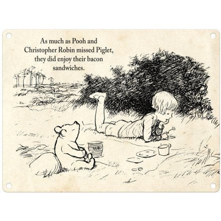 Winnie The Pooh Metal Sign - Sandwich Design