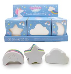 A fragranced assortment of 3 bath bombs from the Unicorn Magic range.