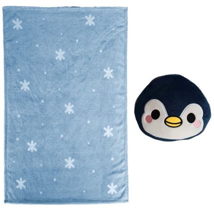 A super snuggly 2 in 1 travel pillow and blanket from the Blankeazzz range. 