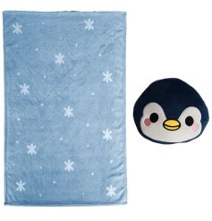 A super snuggly 2 in 1 travel pillow and blanket from the Blankeazzz range. 