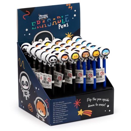 Part of the Adoramals range, this space style pen features a cool erasable topper, perfect for correcting those small er
