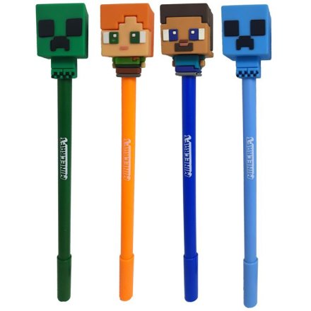 4a Erasable Inkredible Pen with Minecraft Chibi Style Topper - 17.5cm