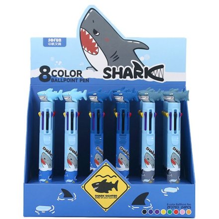 3/A Shark Pen with Topper (8 Colours)