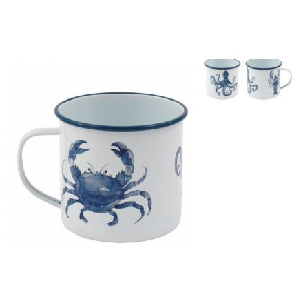 Crab Sea Life Tin Mug, 9cm 