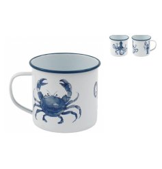Take your sips to sea with our charming 9cm Sea Life Tin Mug 