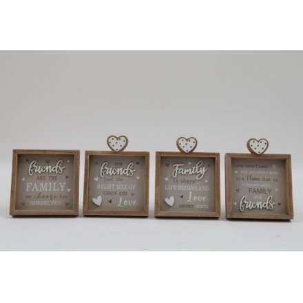 4/A Friends & Family Plaque, 15cm 