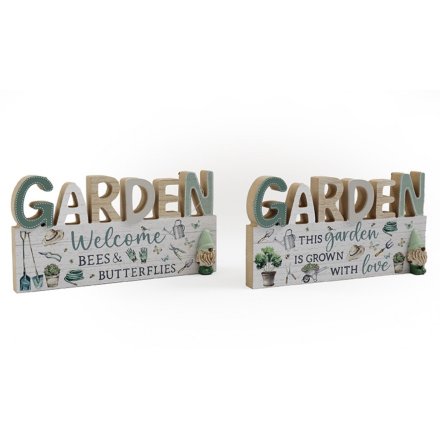 2A Garden Word Decorative Plaque, 24cm