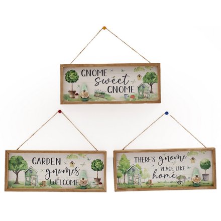 3A Garden Gnome Plaque, 30cm