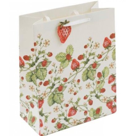 33cm Strawberry Print Gift Bag