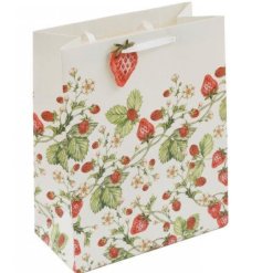 Brighten any occasion with our charming Strawberry Gift Bag - the ultimate way to showcase your presents!