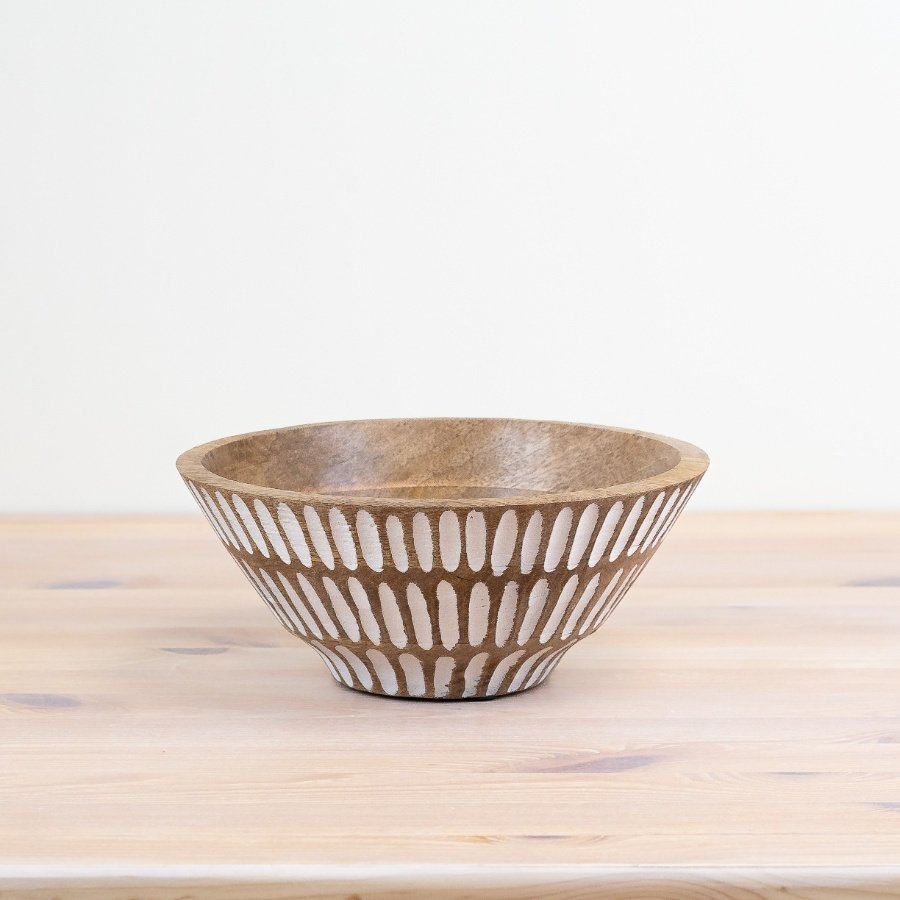  handcrafted for a timeless lookBring a timeless, rustic vibe to your home with our handcrafted wooden bowl, 