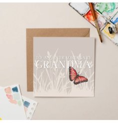 Surprise Grandma with our charming Butterfly X-ordinary Greeting Card. 