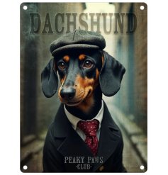 Small dangler sign featuring the beloved dachshund design. Perfect for any dog lover's decor. 