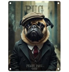 add some charm with this peaky paws pug dangler 
