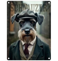 Must-have for fans of Peaky Blinders - stylish Szhnauzer sign for dog lovers.