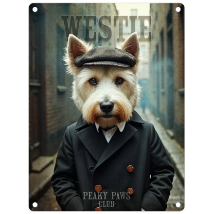 Metal Dangler Westie Peaky Paws 