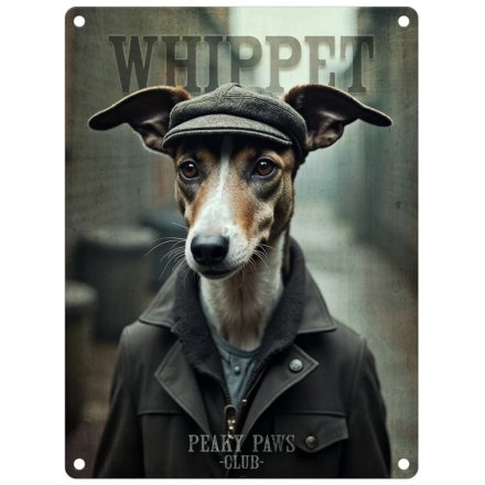 Peaky Paws Whipper Dangler Metal Sign 