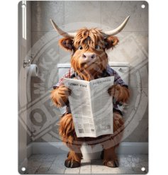 add some fun to your home deco with this Highland cow on toilet 