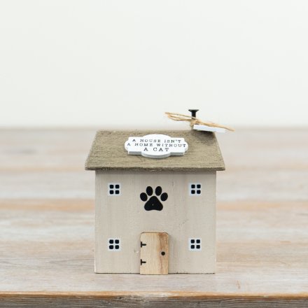 Home without A Cat House, 9cm 