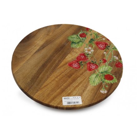 35cm Strawberry Print Lazy Susan for Serving