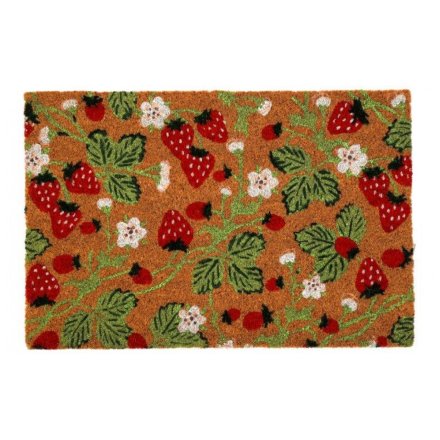 60cm Strawberry Print Doormat