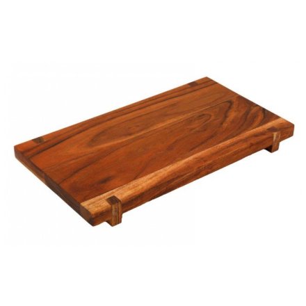 Wooden Pedestal Serving Tray, 45cm 