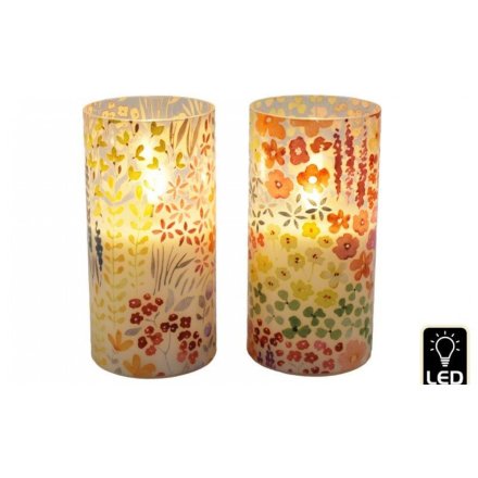 15cm LED Candle with Flower Decal Design