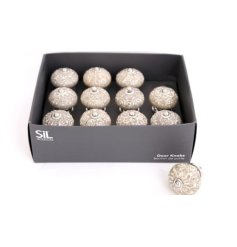 Contemporary grey & white door knobs, chic addition to any space. 