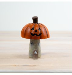 Spookify your space with our Pumpkin Roof House Ornament – the perfect addition to your Halloween decor!