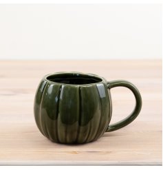 stylisg green pumkin mug 