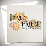flower design friend birthday card