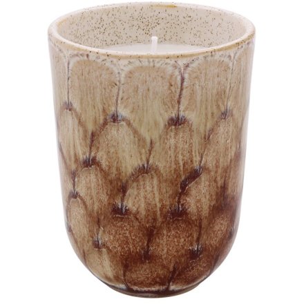 Brown Tortoise Shell Wax Candle, 11cm 