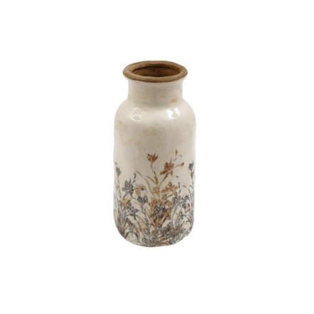 Floral Pattern Vase, 30cm 