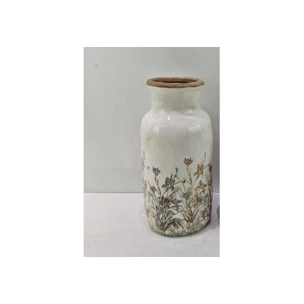 Floral Pattern Vase, 25.5cm 