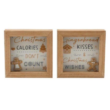 2/A Xmas Gingerbread Plaque, 12cm 